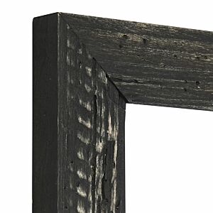 Fotolijst zwart met houtworm gaatjes, 15x22cm