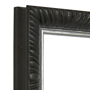 Fotolijst mat zwart barok, 18x18cm