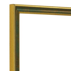 Groen/gouden fotolijst, 15x15cm