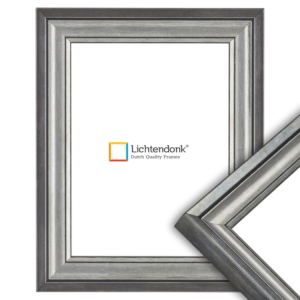 Design Fotolijst – Antraciet / Platina  – Klassiek Metaal, 13x18cm