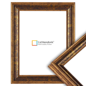 Klassieke Fotolijst – Geoxideerd Goud - Zwart, 40x80cm