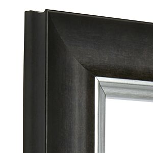 Fotolijst zwart met zilver rand, 66x96,5cm