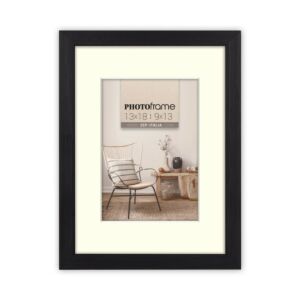 Fotolijst Malmo Zwart - met passe-partout - 50x70 cm lijst | 40x60 cm foto 