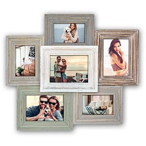 Houten Collage fotolijst Meridien 3x10x15 3x 13x18 foto