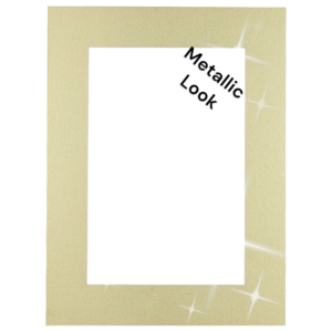 Passe-partout - Metallic Champagne Goud - Witte Kern, 20x25cm