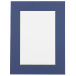 Passe-partout - Blauw met gele kern, 14,8x21cm(a5)