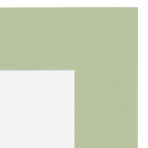 Passe-partout - Zacht groen met witte kern, 18x18cm