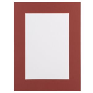 Passe-partout - Roodbruin met witte kern, 18x18cm