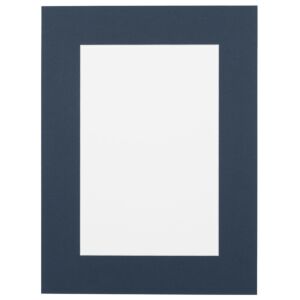 Passe-partout - Staalblauw met witte kern, 14,8x21cm(a5)