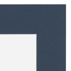 Passe-partout - Staalblauw met witte kern, 50x70cm