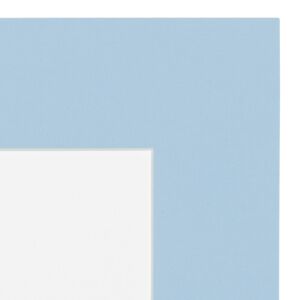 Passe-partout - Hemelsblauw met witte kern, 80x80cm