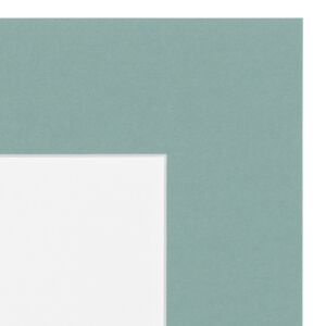 Passe-partout - Aqua blauw/groen met witte kern, 24x30cm