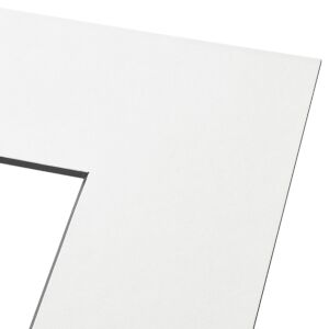 Passe-partout - Wit met zwarte kern, 24x30cm