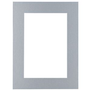 Passe-partout - Metalic zilver met witte kern, 40x60cm