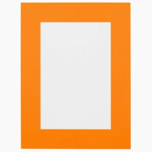 Passe-partout - Oranje met witte kern, 18x18cm