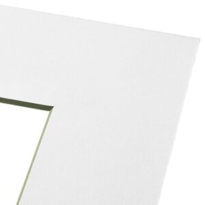 Passe-partout - Wit met groene kern, 24x30cm