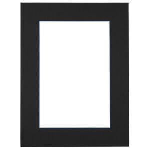 Passe-partout - Zwart met blauwe kern, 59,4x84,1cm(a1)