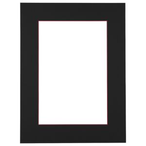 Passe-partout - Zwart met rode kern, 42x59,4cm(a2)