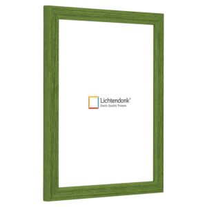 Fotolijst - Groen - Halfrond met zichtbare houtnerf, 18x18cm