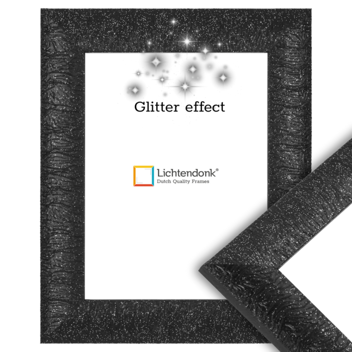 Fotolijst – Glitter Zwart